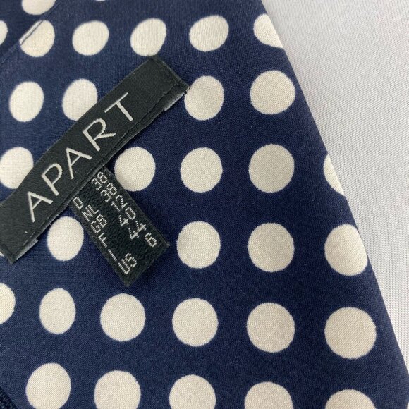 Apart Women's Navy Polka Dot Sleeveless Business Preppy Sheath Dress Size 6/C36 - Picture 7 of 9